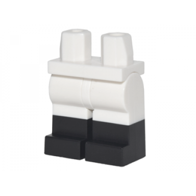 white hips and legs with molded black lower legs boots pattern