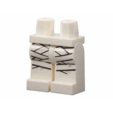 white hips and legs with mummy wrappings pattern