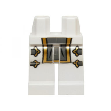 white hips and legs with gray and gold loincloth and 4 gold clasps pattern