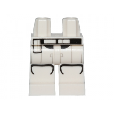white hips and legs with sw stormtrooper ep 7 black and gray lines armor pattern