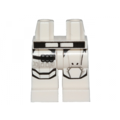 white hips and legs with sw flametrooper ep 7 black and gray lines armor with bullet belt in right leg pattern