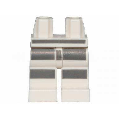 white hips and legs with dark bluish gray prison stripes pattern
