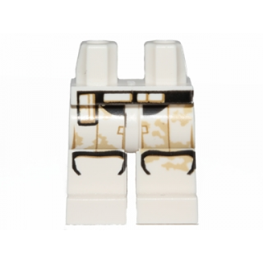 white hips and legs with sw stormtrooper ep 7 black and dark tan lines armor and tan dirt stains pattern