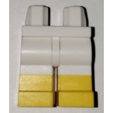 white hips and legs with molded yellow lower legs boots pattern
