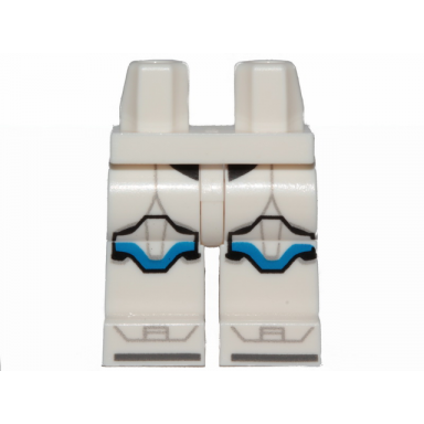 white hips and legs with sw clone trooper armor and blue markings pattern