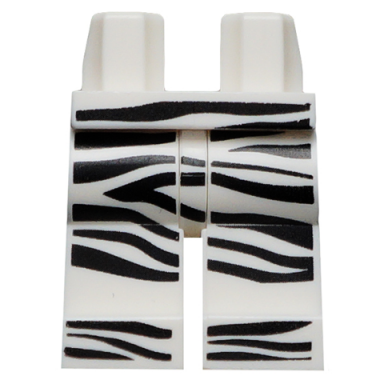 white hips and legs with black batman zebra stripes pattern