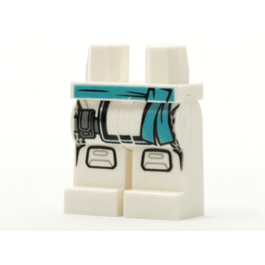 white hips and legs with medium azure sash pouch and knee pads pattern