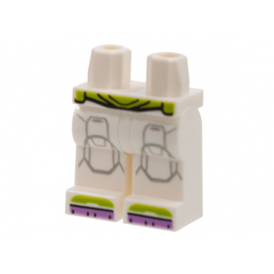 white hips and legs with lime belt medium lavender toes light bluish gray detail lines pattern
