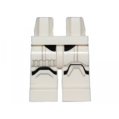 white hips and legs with sw stormtrooper black and light bluish gray markings pattern