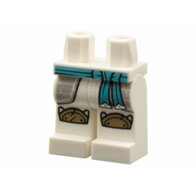 white hips and legs with medium azure sash light bluish gray hip skirts and dark tan knee pads pattern