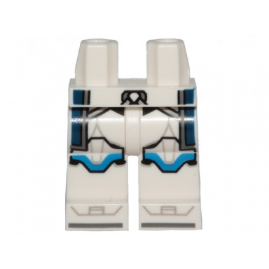 white hips and legs with sw clone trooper armor blue markings and dark blue kama pattern