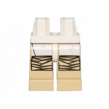 white hips and tan legs with sw white leggings puttees thin wrap pattern