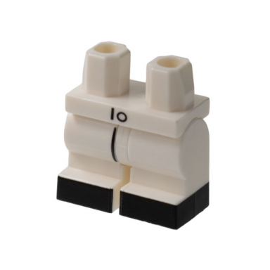 white hips and medium legs with black button labcoat outline and shoes pattern