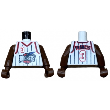torso nba houston rockets 3 francis pattern brown nba arms