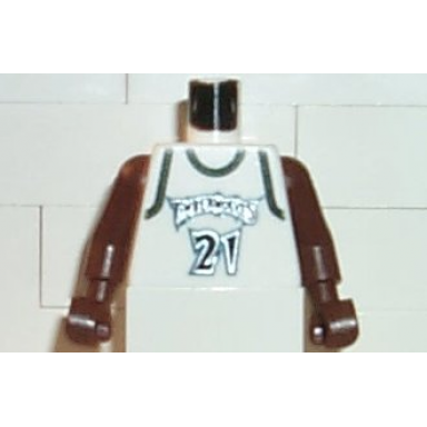 torso nba minnesota timberwolves 21 white jersey pattern brown nba arms