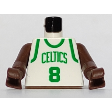 torso nba boston celtics 8 white jersey pattern brown nba arms