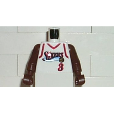 torso nba philadelphia 76ers 3 white jersey pattern brown nba arms