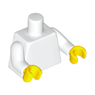 white torso plain white arms yellow hands