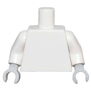 white torso plain white arms light bluish gray hands