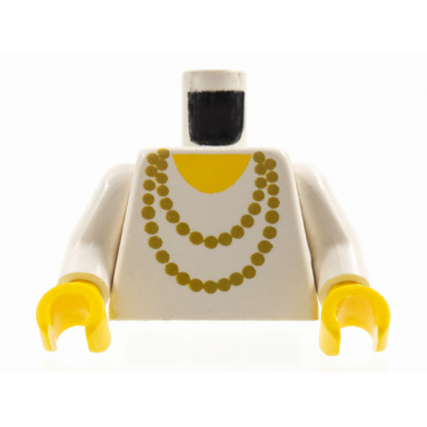 white torso necklace gold and yellow undershirt pattern white arms yellow hands