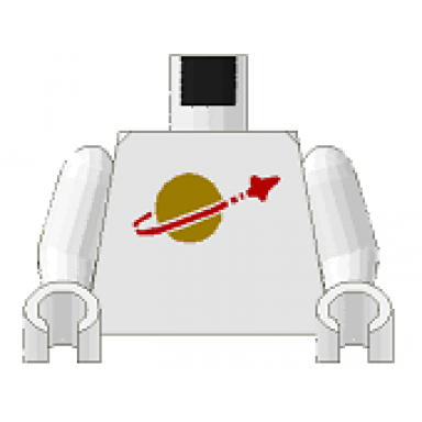 white torso space classic moon pattern white arms white hands