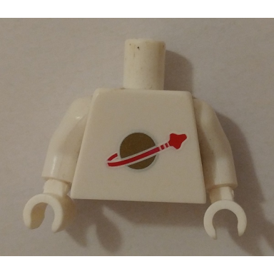 white torso space classic moon centered vertically pattern reissue white arms white hands