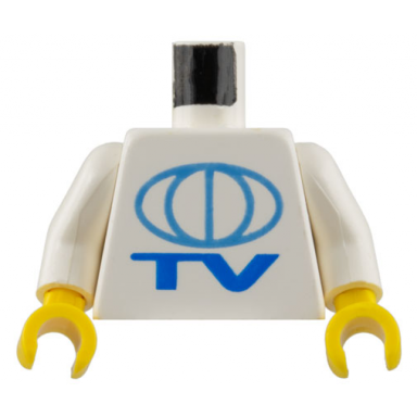 white torso tv globe big pattern white arms yellow hands