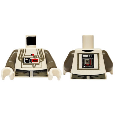 white torso sw at-at driver dark gray pattern dark gray arms white hands