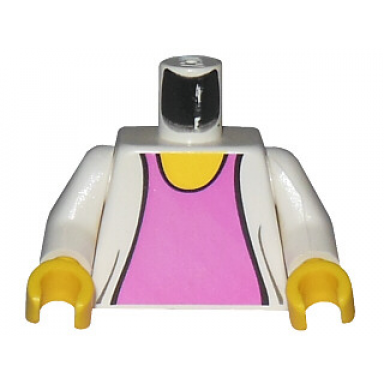 white torso spider-man sweater over dark pink top pattern mary jane 3 white arms yellow hands