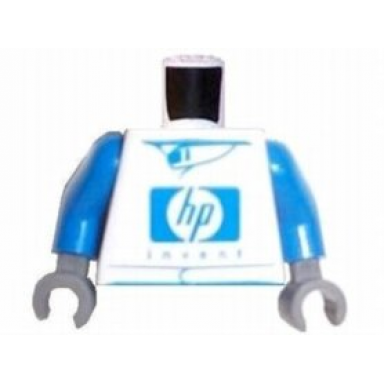 white torso racers blue hp invent pattern sticker blue arms dark gray hands