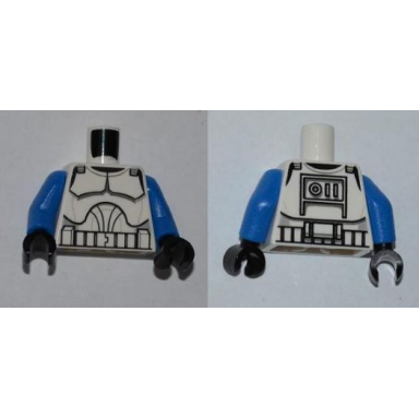 white torso sw armor clone trooper pattern clone wars blue arms black hands