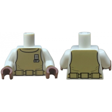 white torso sw mon calamari spacesuit pattern white arms reddish brown hands admiral ackbar