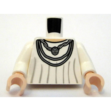 white torso sw robe with silver necklace pattern white arms light nougat hands