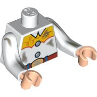 white torso western outfit female with dirt stains pattern jessie white arms long with dark tan dirt stains pattern light nougat hands