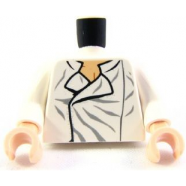 white torso sw shirt open collar with wrinkles pattern han solo white arms light nougat hands