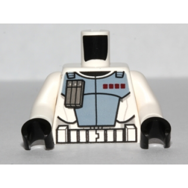 white torso sw armor arc trooper clone wars pattern white arms black hands