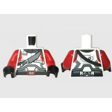white torso sw armor republic trooper old republic with knife pattern red arms black hands