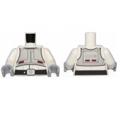 white torso sw imperial at-dp pilot with light bluish gray vest and black belt pattern white arms light bluish gray hands