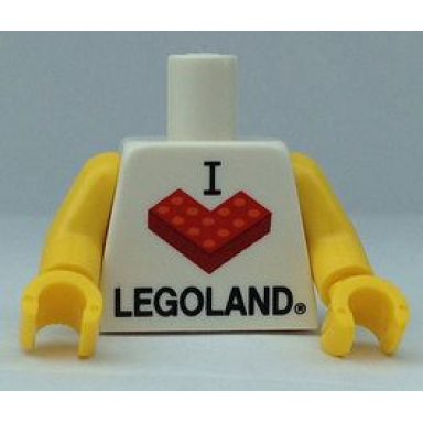 white torso i brick legoland pattern yellow arms yellow hands
