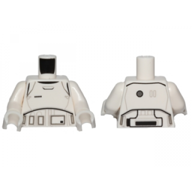 white torso sw armor stormtrooper ep 7 with black gray and dark gray lines pattern white arms white hands
