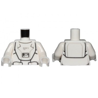 white torso sw first order snowtrooper armor pattern white arms white hands