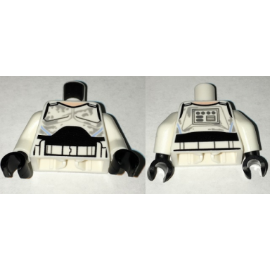 white torso sw armor captain rex dirt stains pattern rebels white arms black hands