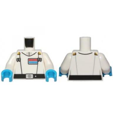 white torso sw imperial officer 9 pattern admiral thrawn white arms dark azure hands