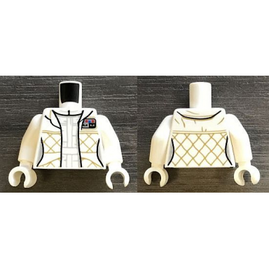 white torso sw checkered jacket with white undershirt and belt pattern leia white arms white hands