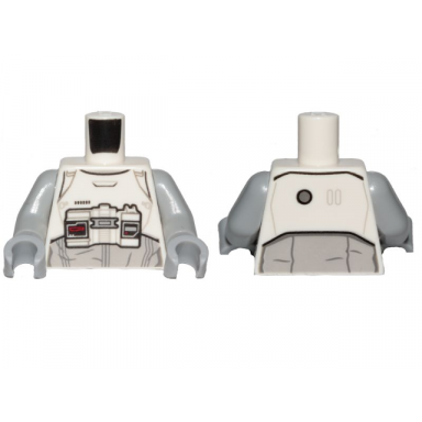 white torso sw first order walker driver armor pattern light bluish gray arms light bluish gray hands