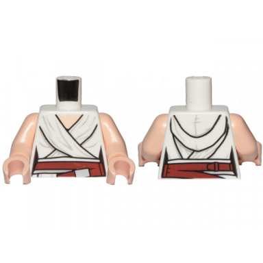 white torso sw female outline white tied robe dark red belt pattern light nougat arms light nougat hands