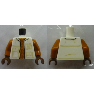 white torso sw vest with pockets on dark orange jumpsuits pattern kabe dark orange arms reddish brown hands