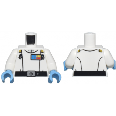 white torso sw imperial officer 19 pattern admiral thrawn white arms medium blue hands