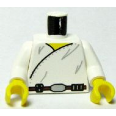 white torso sw wrap-around tunic and utility belt pattern white arms yellow hands