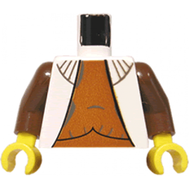 white torso sw vest with dark orange shirt pattern leia brown arms yellow hands